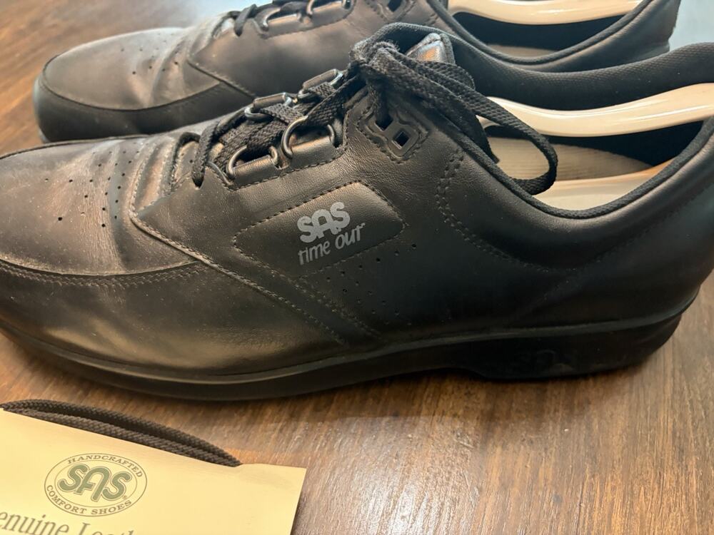 SAS Time Out Tripad Comfort Shoes Lace Up Black Men Size 12s Leather 12 Slim